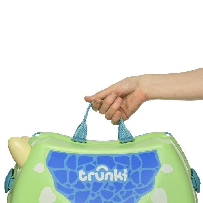 Trunki Glide Ride on Luggage / Kids Carry-on Bag - Dudley the Dinosaur