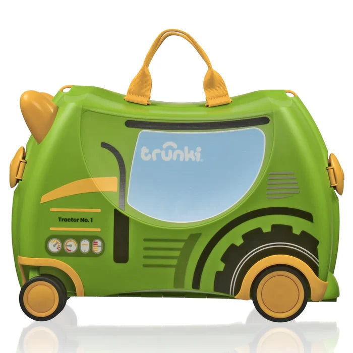 Trunki Glide Ride on Luggage / Kids Carry-on Bag - Tommy the Tractor