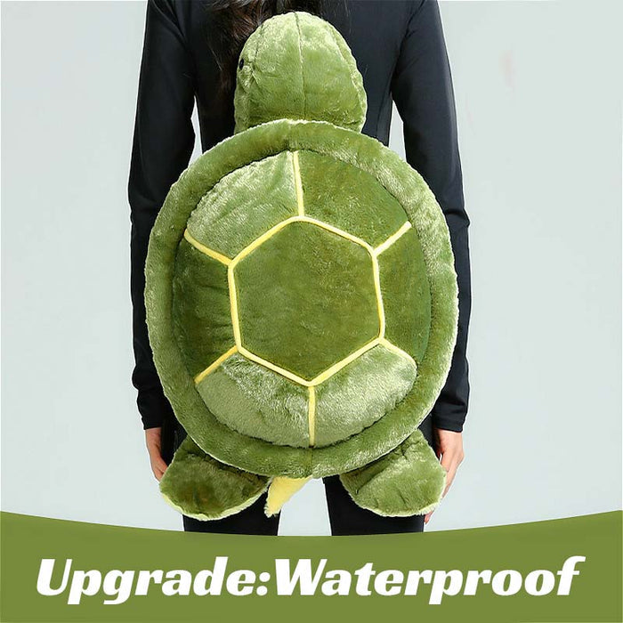 Turtle Snowboard Butt Pads with Knee Pads: olive green, dark green turtle, cartoon style
