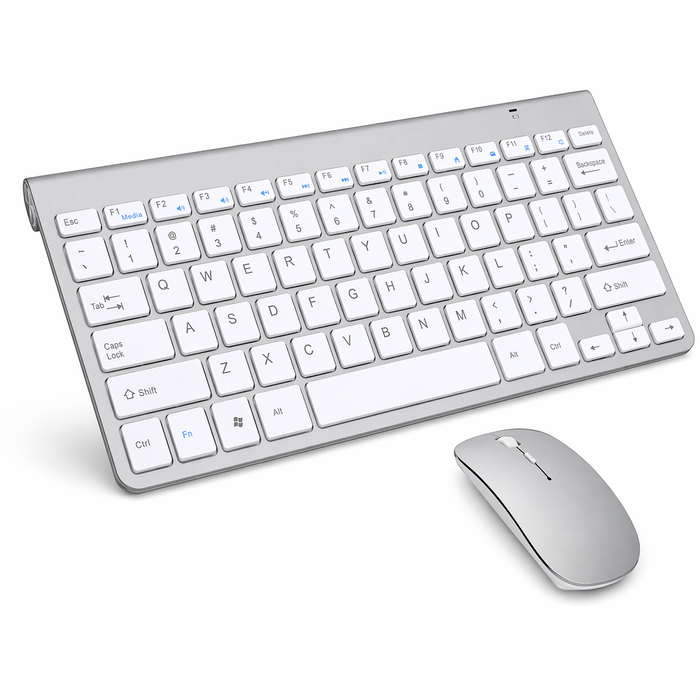 Ultra Slim Wireless Keyboard and Mouse Combo Silver