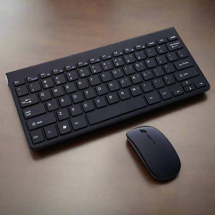 Ultra Slim Wireless Keyboard and Mouse Combo: pink, cream computer keyboards and mice, minimal pastel style