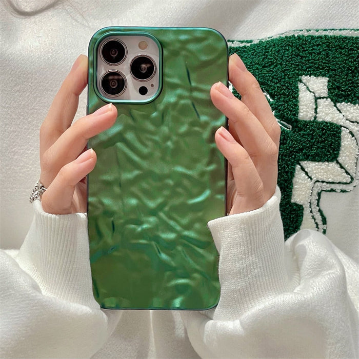 Uneven Protective Case for iPhone with a Distinct Matte Finish: green, dark green smartphone case, minimal style
