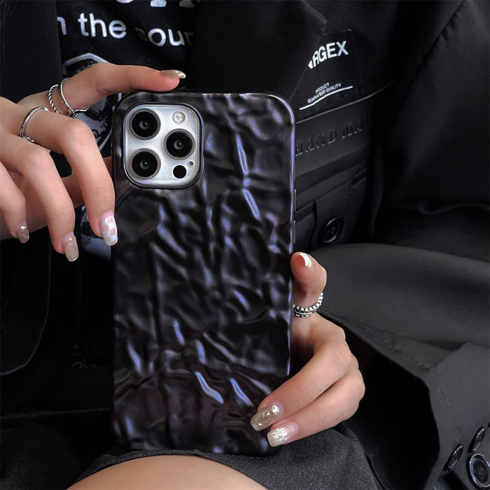 Uneven Protective Case for iPhone with a Distinct Matte Finish: green, dark green smartphone case, minimal style