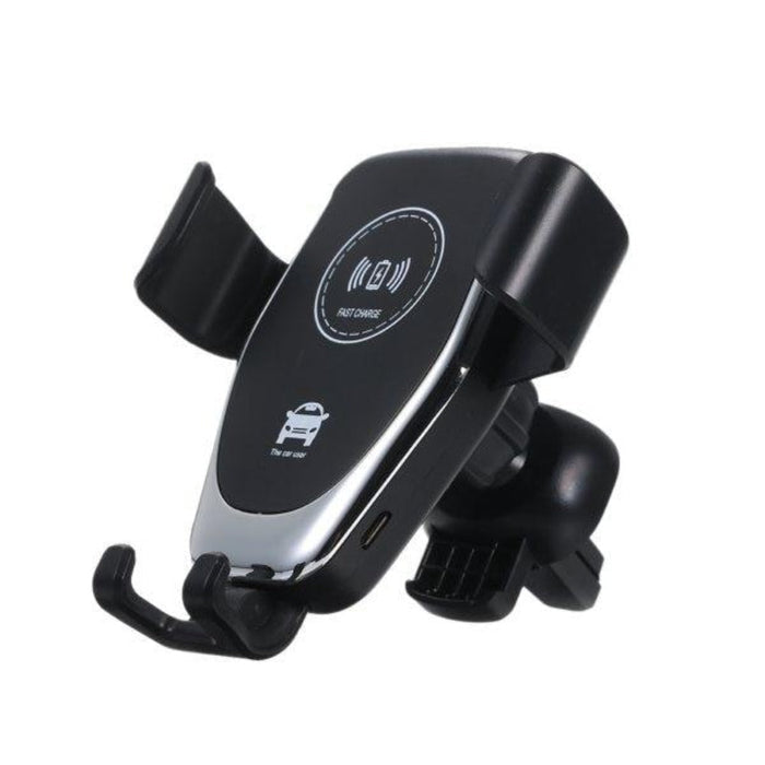 Universal Car Mount Holder with Qi-X Wireless Charging Technology: black, dark gray car air-vent phone holder with wireless c