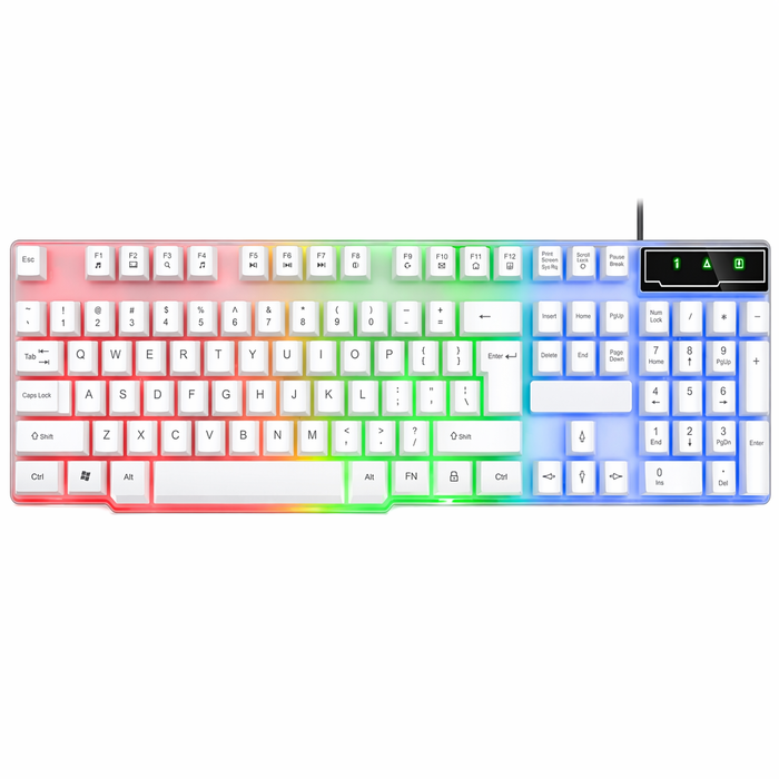 USB Backlit Gaming Keyboard that Radiates Brilliance White