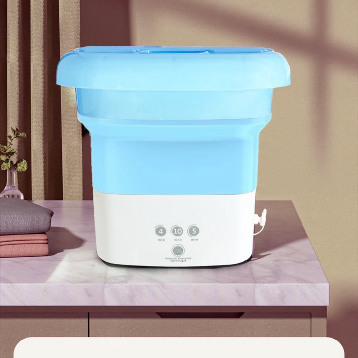 UV Sterilizing Portable Washing Machine for Efficient Space Utilization: light blue, white portable electric washing machine