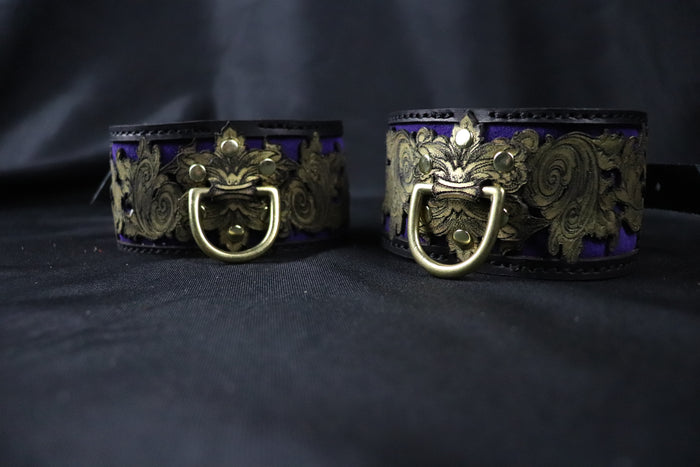 Venice on Fire  Ankle and or Wrist cuffs -Made to Order