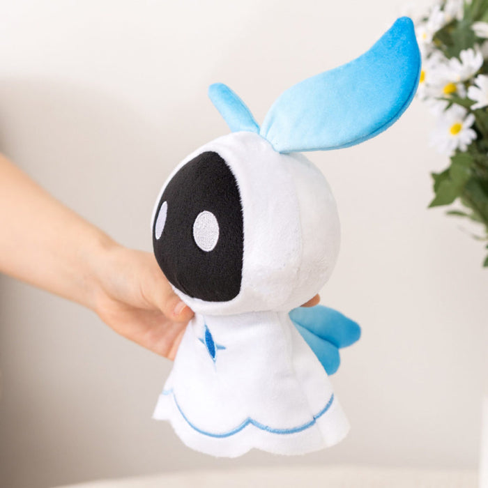 Venti Wisp Genshin Impact Plush Toy: white, black hooded cartoon character, cute cartoon style