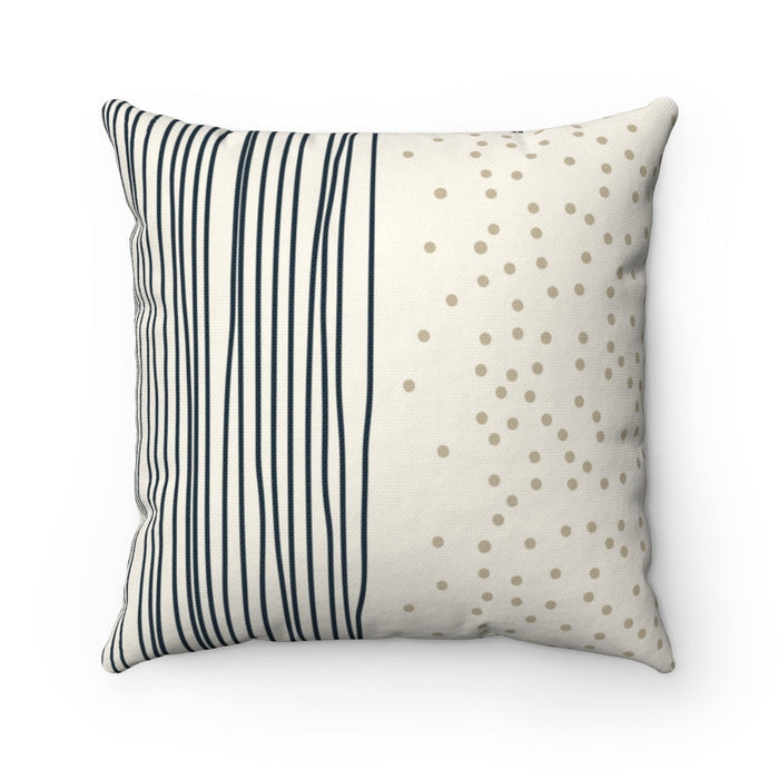 Vertical Black Striped Abstract Pillow for Stylish Home Decor, Available in 4 Sizes: off-white, dark navy square throw pillow