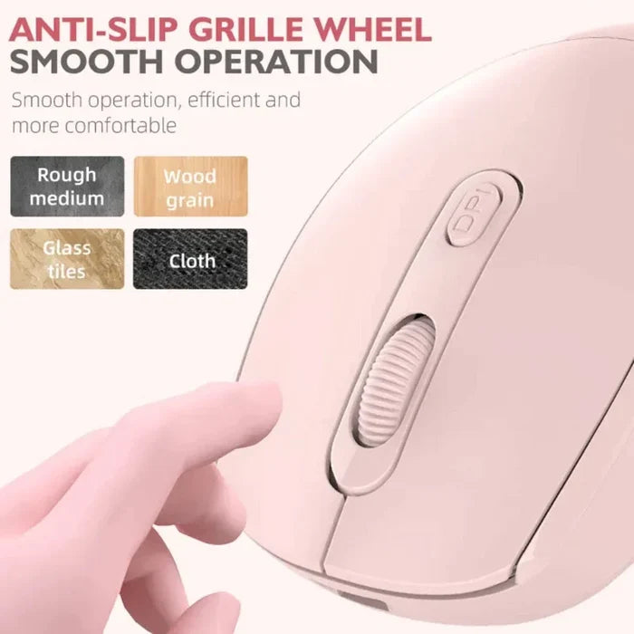 Vibrant High-Resolution Wireless Mouse with Dual Modes: pink, white wireless computer mice, minimal modern style