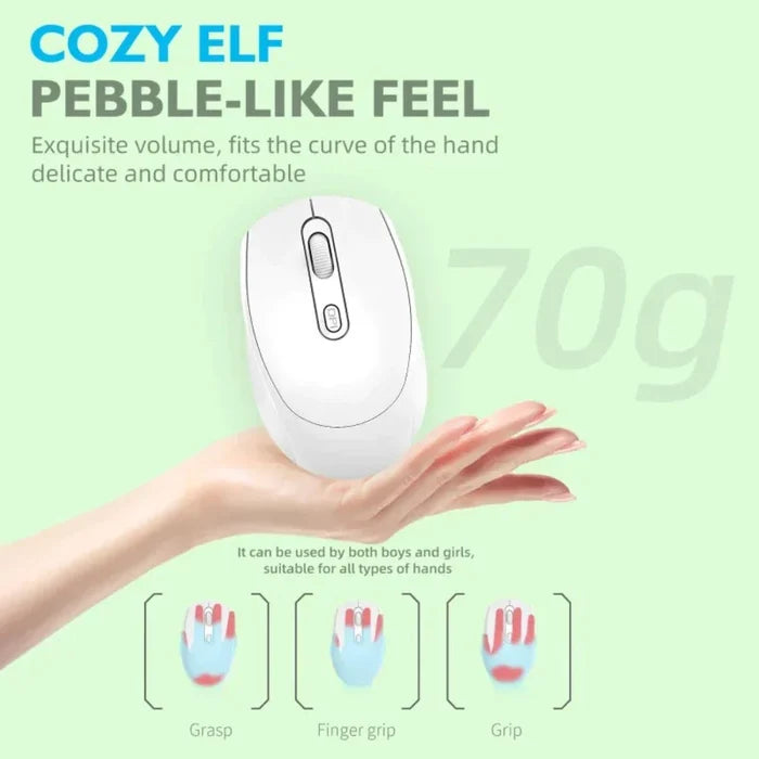 Vibrant High-Resolution Wireless Mouse with Dual Modes: pink, white wireless computer mice, minimal modern style