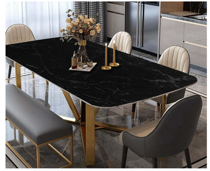 Wallpaper Black Marble Contact Paper Peel and Self Adhesive Stick 60cmx508cm-323