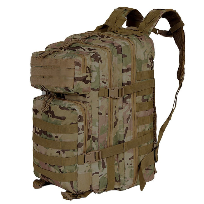 Water-Resistant 50L Backpack for Outdoor Camping: black backpack, tactical style