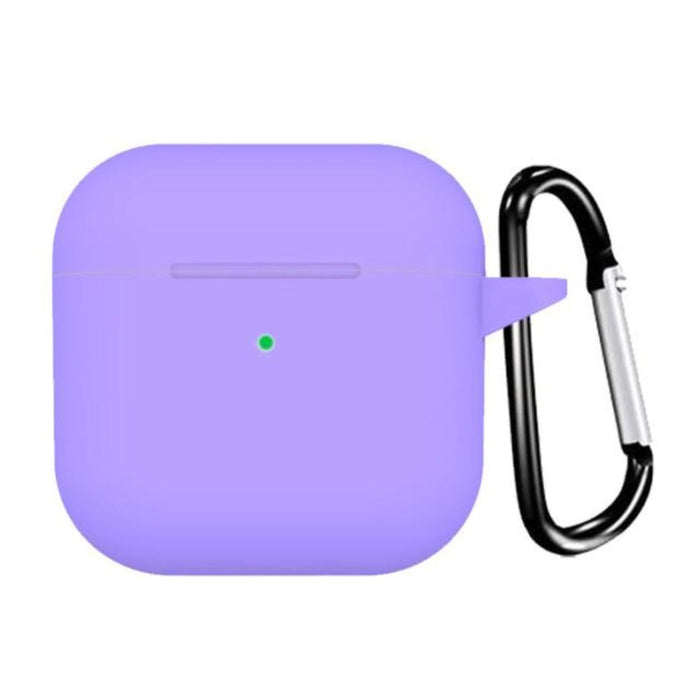 Water-resistant Silicone Carrying Case with Keychain for Airpods (Set of 3): pink, dark teal protective earbud charging-case