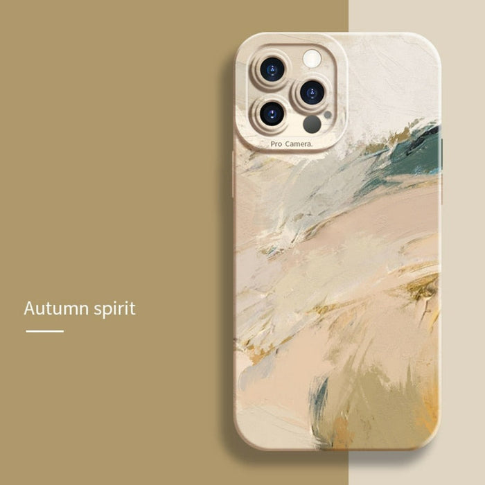 Watercolor-Style Case for iPhone, A Vivid and Artistic Phone Cover: pink, coral smartphone cases, minimal abstract style