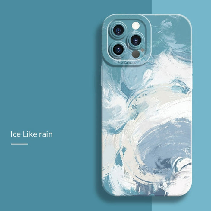 Watercolor-Style Case for iPhone, A Vivid and Artistic Phone Cover: pink, coral smartphone cases, minimal abstract style