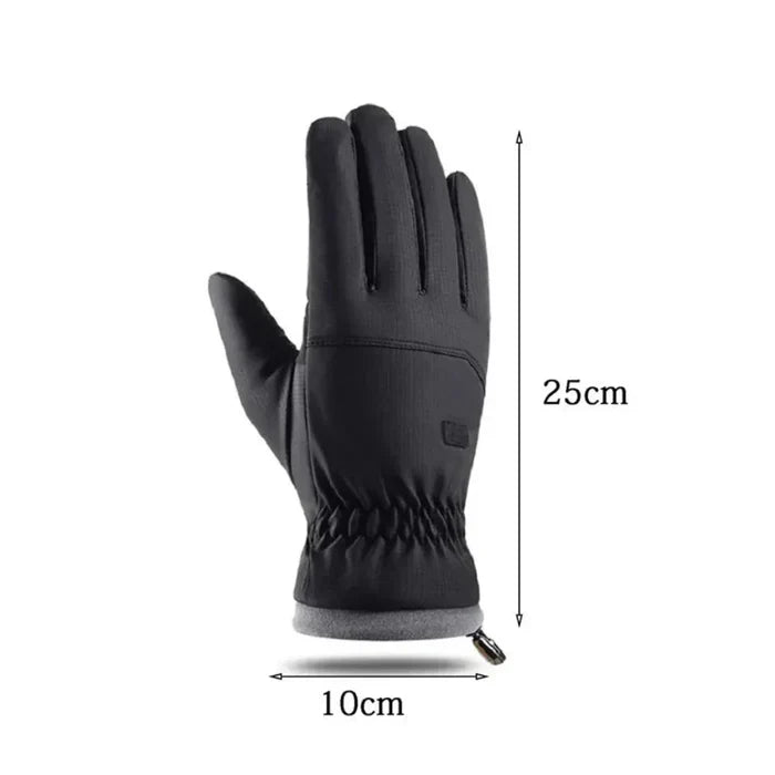 Waterproof Gloves with Fleece Lining for Men, Perfect for Touch Screen Use: gray, dark gray pair of gloves, minimal outdoor w