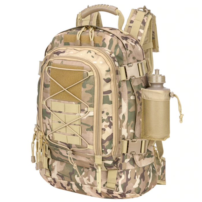 Waterproof Outdoor Backpack with Ample Storage Capacity for Camping: tan, beige backpack, tactical style