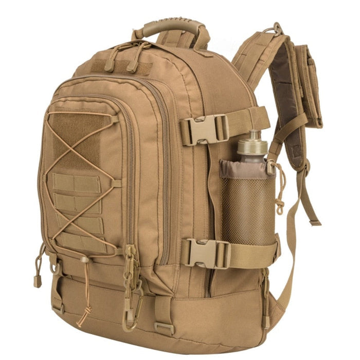 Waterproof Outdoor Backpack with Ample Storage Capacity for Camping: tan, beige backpack, tactical style