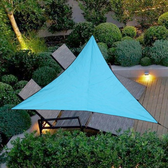 Waterproof Outdoor Canopy Shade Cover, 9ft x 9ft: lime green, black triangular outdoor shade sail/canopy, minimal modern styl