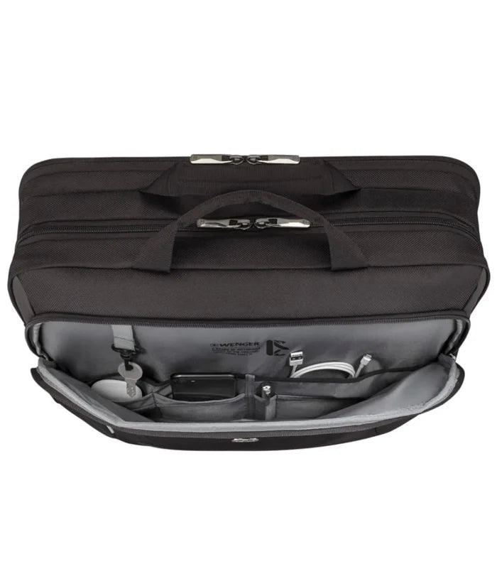 Essentials organiser keeps items like cords, chargers and business cards neat and accessible
