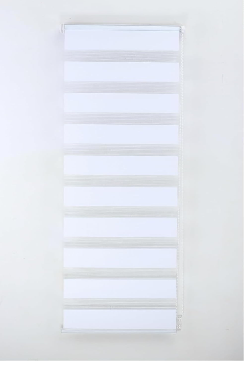 124cmx165cm -White Curtians -Zebra/Vision Blinds Double layer Fabric Roller-24
