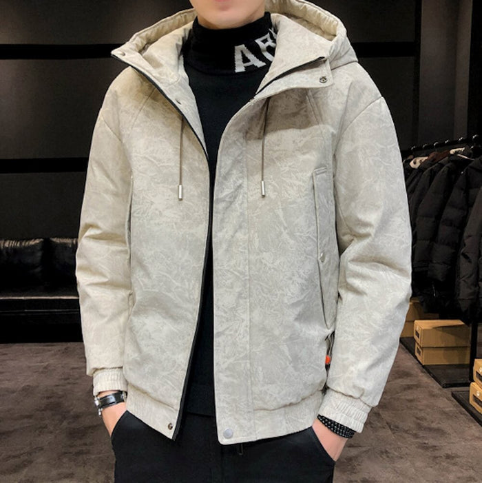 Windproof Hooded Jacket for Men: mustard yellow, black hooded jacket, casual sporty style