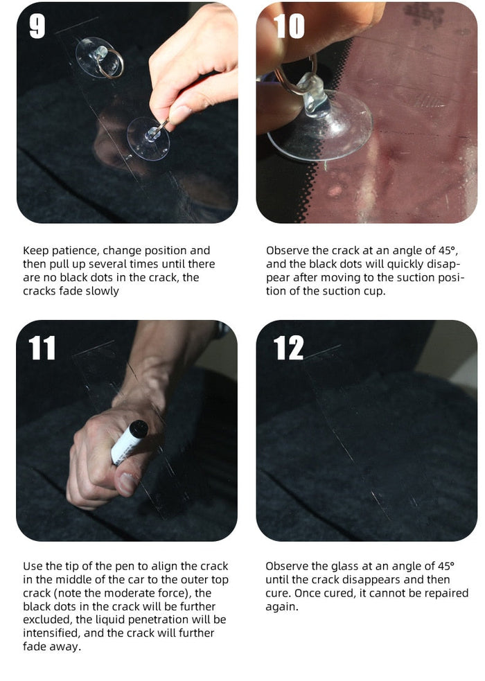 Windshield Repair Resin Kit with 5 Bottles for Auto Glass: black, silver car windshield crack repair, product advertisement s