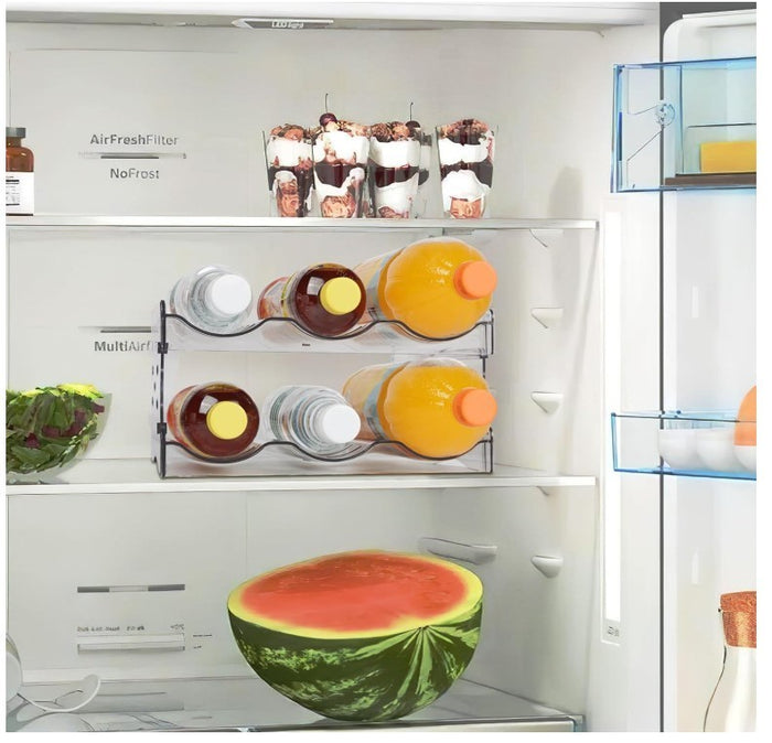 Wine Rack, 2-Layer Detachable Bottle Storage Organiser for Cupboard, Freezer