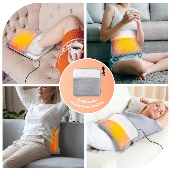 Winter Foot Warmer with Plush and Soft Texture for Versatile Use: gray, white electric heating pad, minimal style