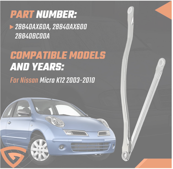 Wiper Motor Linkage Repair Kit For Nissan Micra K12 2003-2010 Arms Rods-90