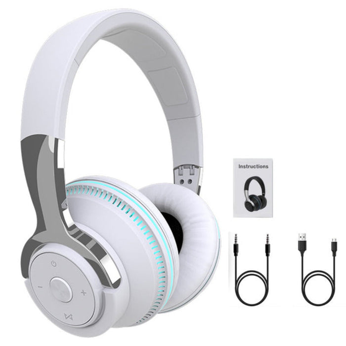 Wireless Gaming Headset with Bluetooth for Light Changing, Ninja Dragon: dark blue, black over-ear headphones, modern futuris