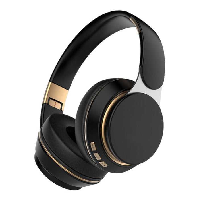 Wireless Gaming Headset with TF card slot, Dragon Edition: black, gold over-ear headphones, minimal modern style