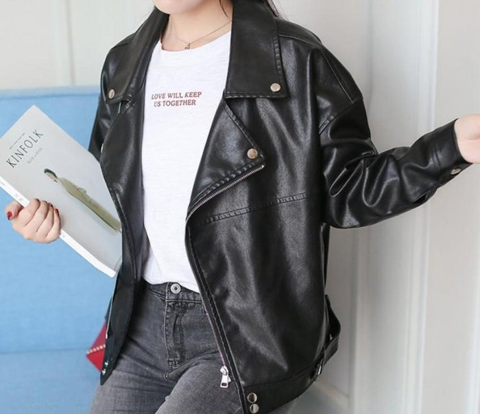 Women's Urban Moto Jacket: black, silver jacket, motorcycle/biker style