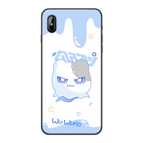 Wubbaboo Honkai Star Rail Phone Case: red, white cartoon firefighter character, kawaii cartoon style