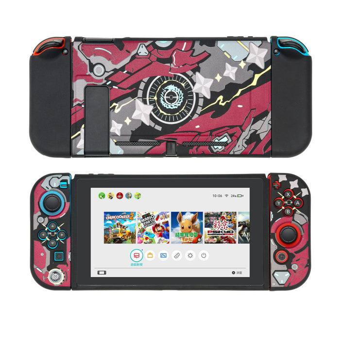 Xenoblade Switch OLED Accessories, Game in Style!: black, red Xenoblade, video game themed, minimal style