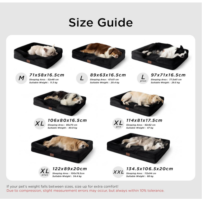 XL Orthopedic Couch Dog Bed Waterproof Washable Sofa Pet Bed Removable Cover-74