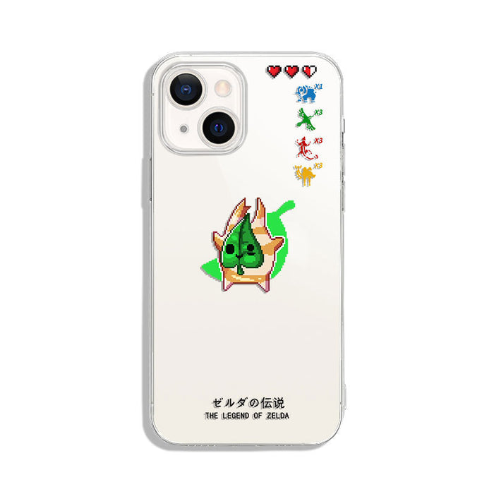 Zelda Breath of the Wild Phone Case: clear, white The Legend of Zelda character and game-themed pixel art, retro pixel art, v
