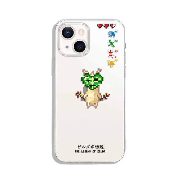 Zelda Breath of the Wild Phone Case: clear, white The Legend of Zelda character and game-themed pixel art, retro pixel art, v