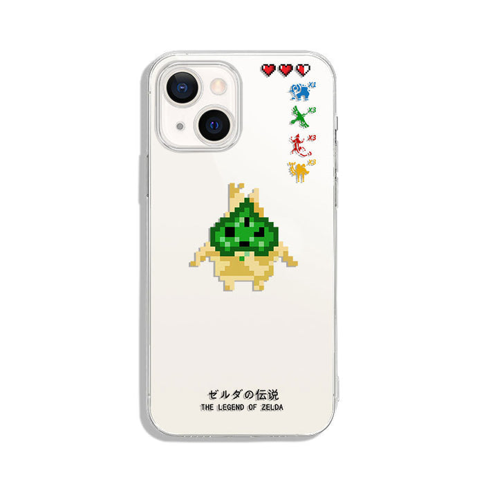 Zelda Breath of the Wild Phone Case: clear, white The Legend of Zelda character and game-themed pixel art, retro pixel art, v
