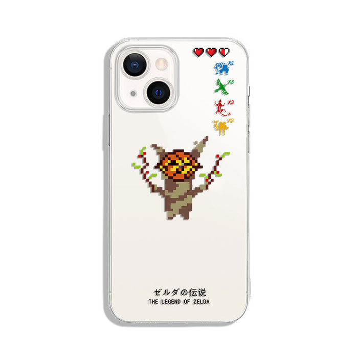 Zelda Breath of the Wild Phone Case: clear, white The Legend of Zelda character and game-themed pixel art, retro pixel art, v