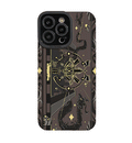 Zelda Sheikah Eye iPhone Case, Custom-made: black, dark brown dragon and celestial/astrological theme, dark fantasy, ornate c