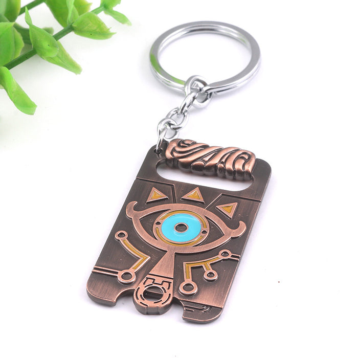 Zelda Sheikah Slate Keychain: Portable Adventure Symbol: antique copper, dark brown The Legend of Zelda Sheikah eye symbol, v