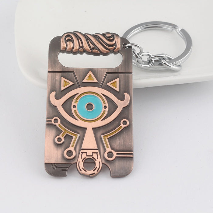 Zelda Sheikah Slate Keychain: Portable Adventure Symbol: antique copper, dark brown The Legend of Zelda Sheikah eye symbol, v