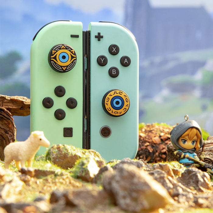 Zelda Sheikah Slate Thumb Grips: Features, Comfortable, Anti-slip: black, brown Nintendo Switch Joy-Con analog stick cover se