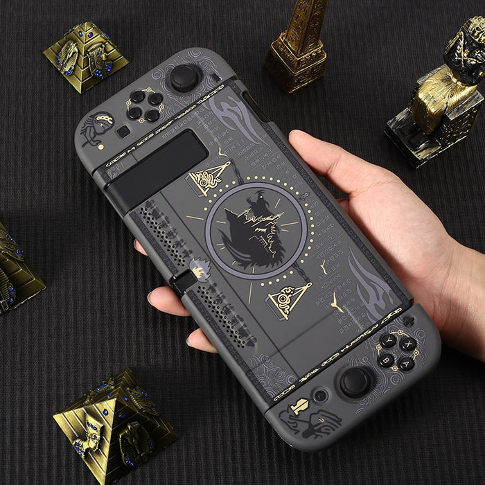 Zelda Switch Case: Dockable, Frosted, Precise: dark gray, black The Legend of Zelda: Hyrule Warriors theme, fantasy game-them