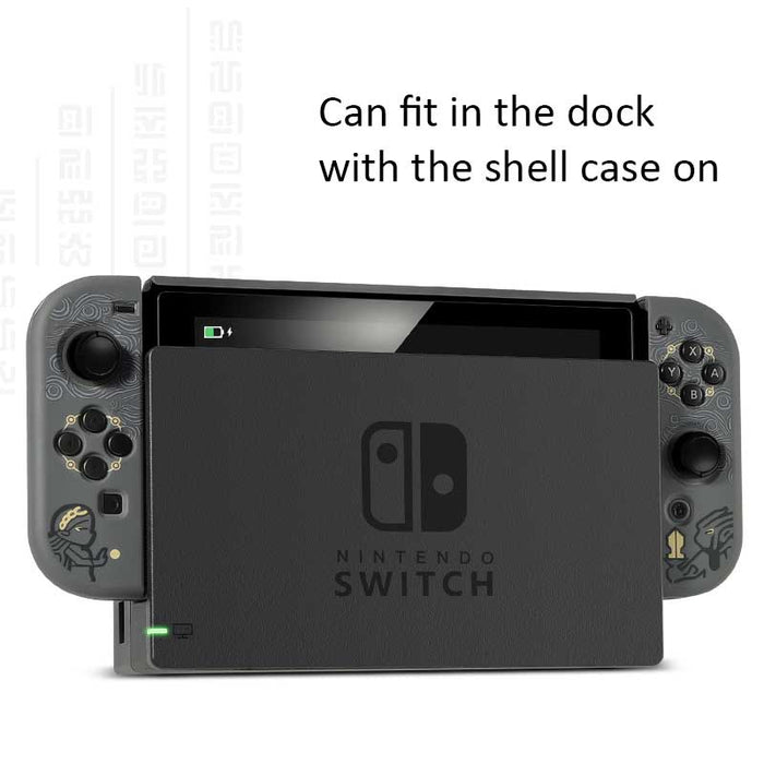 Zelda Switch Case: Dockable, Frosted, Precise: dark gray, black The Legend of Zelda: Hyrule Warriors theme, fantasy game-them