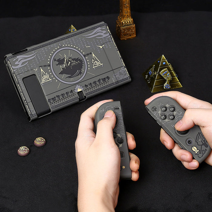 Zelda Switch Case: Dockable, Frosted, Precise: dark gray, black The Legend of Zelda: Hyrule Warriors theme, fantasy game-them