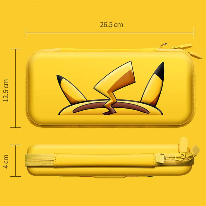 Zelda Switch OLED Carrying Case: black, gold ornate fantasy-style cross emblem, ornate gothic fantasy style